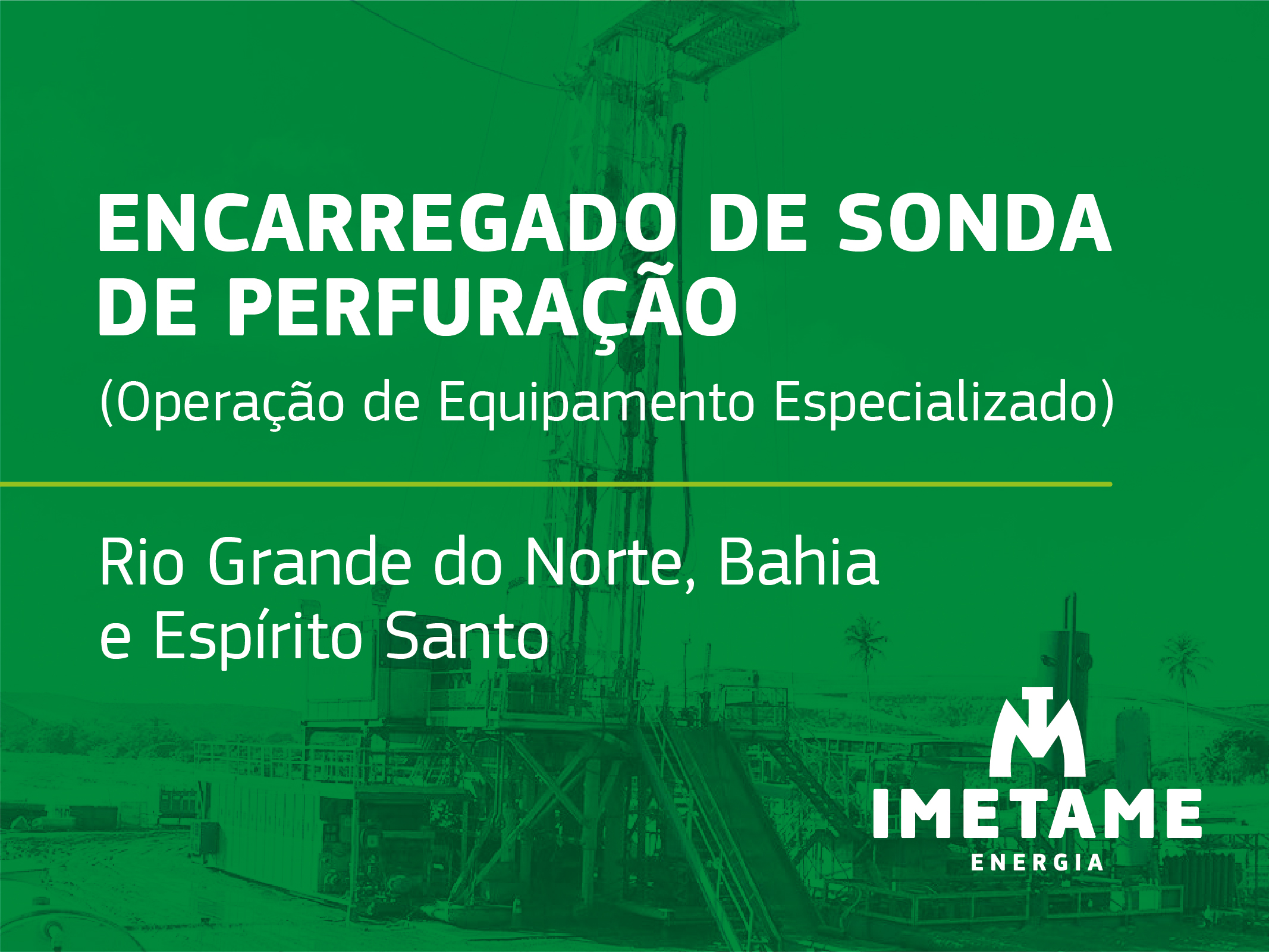 Encarregado de Sonda de Perfuração