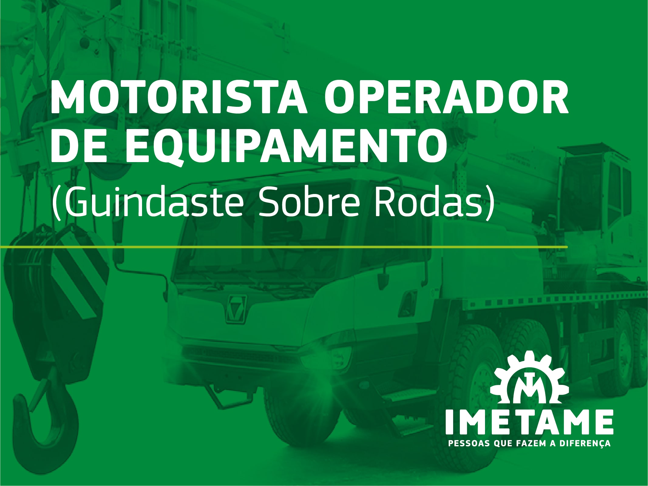 Motorista Operador de Equipamento – Guindaste Sobre Rodas
