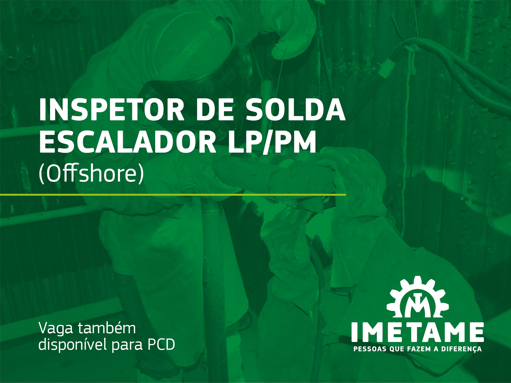 Inspetor de Solda Escalador/LP/PM – Offshore