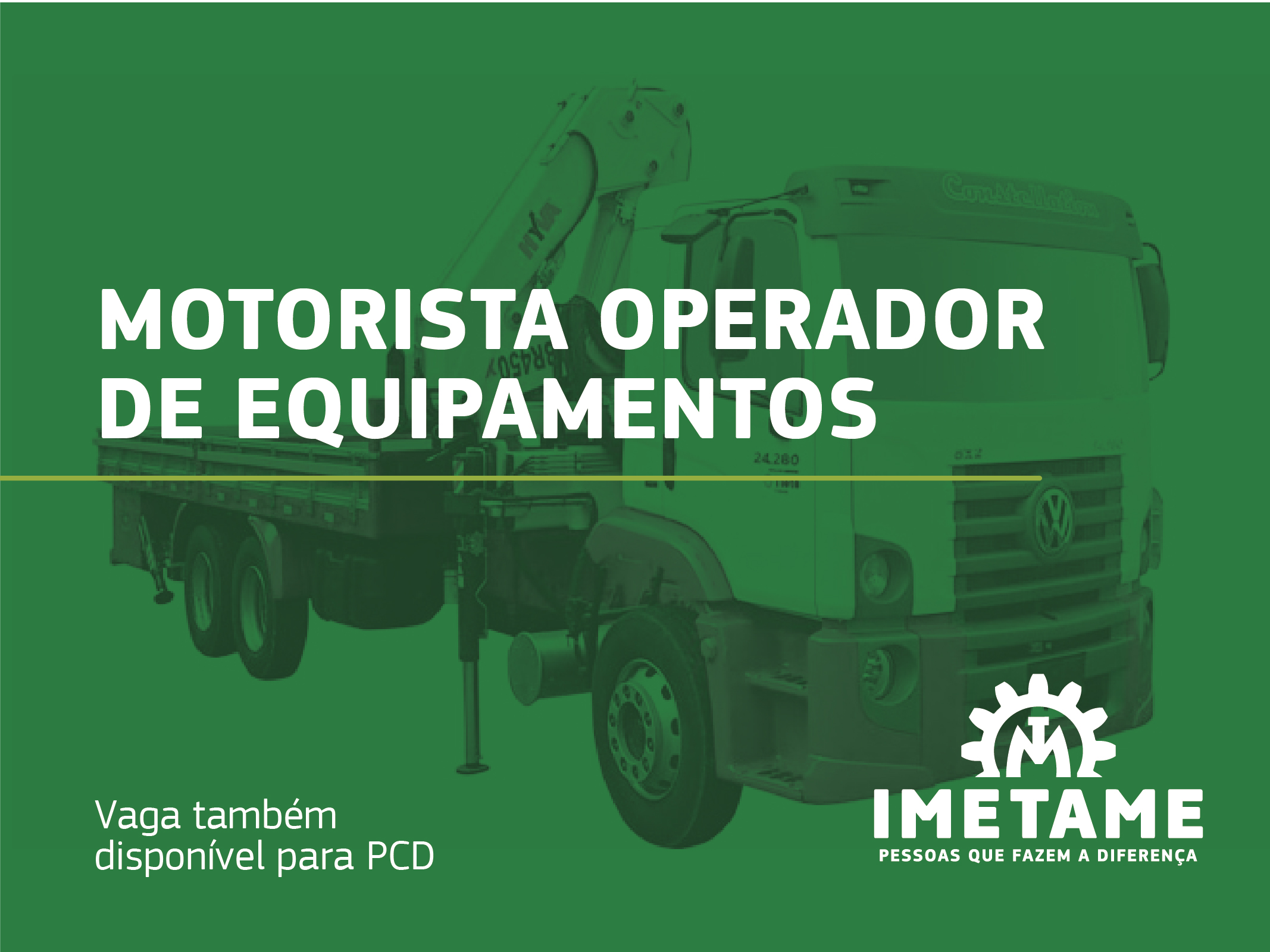 Motorista Operador de Equipamento