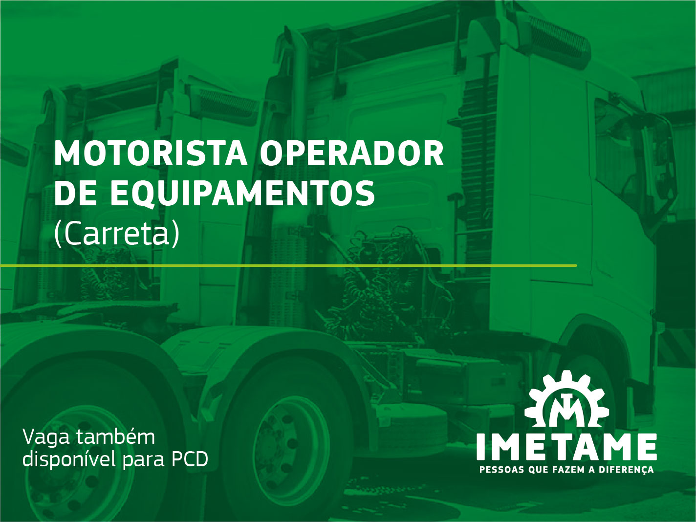 Motorista Operador de Equipamentos – Carreta