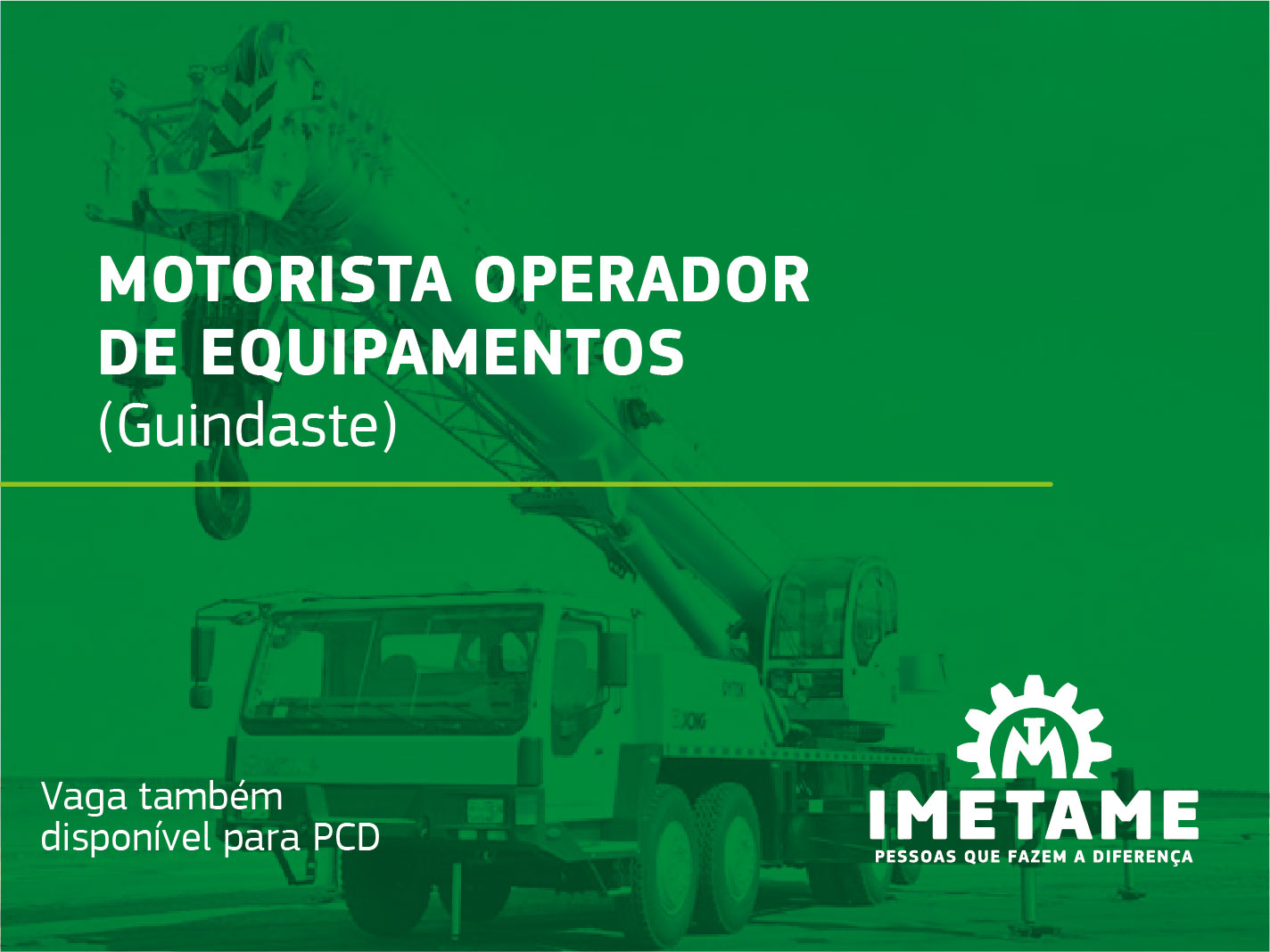 Motorista Operador de Equipamentos – Guindaste
