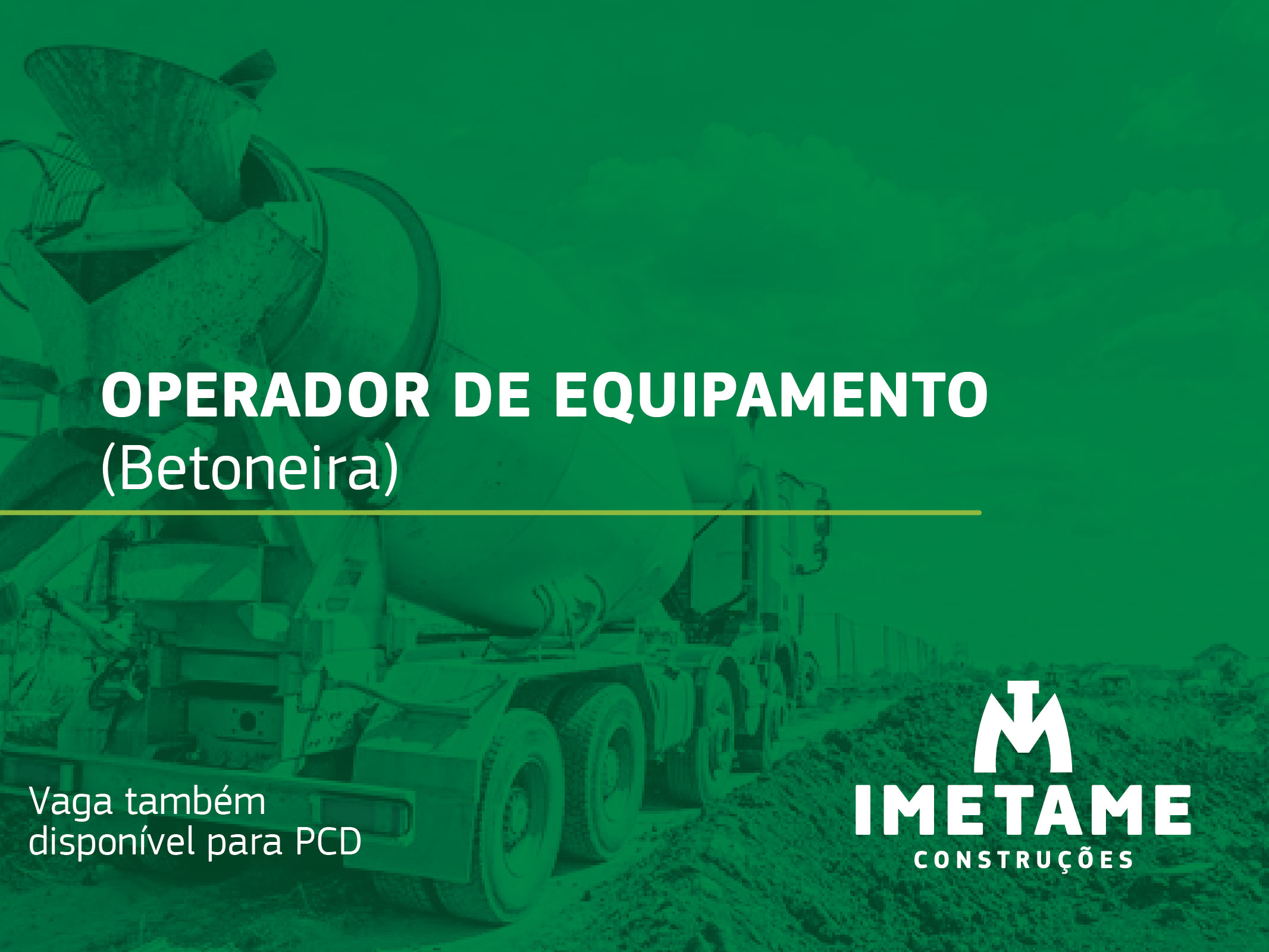 Operador de Equipamento – Betoneira